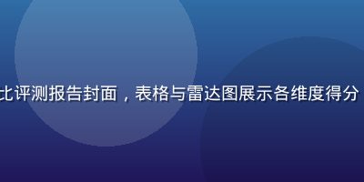 axy 与竞品横向对比评测报告封面，表格与雷达图展示各维度得分，客观专业的评测风格